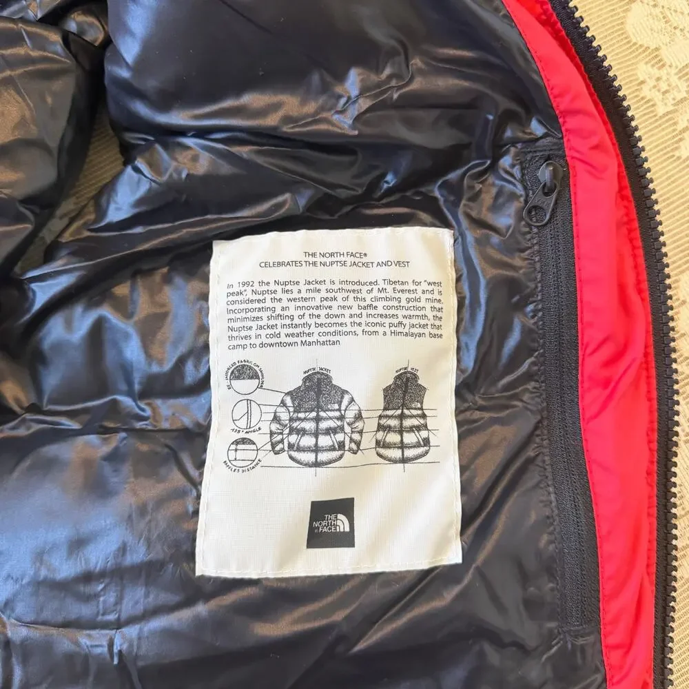 The North Face 700 Nuptse Puffer Vest Red Black Men’s Medium